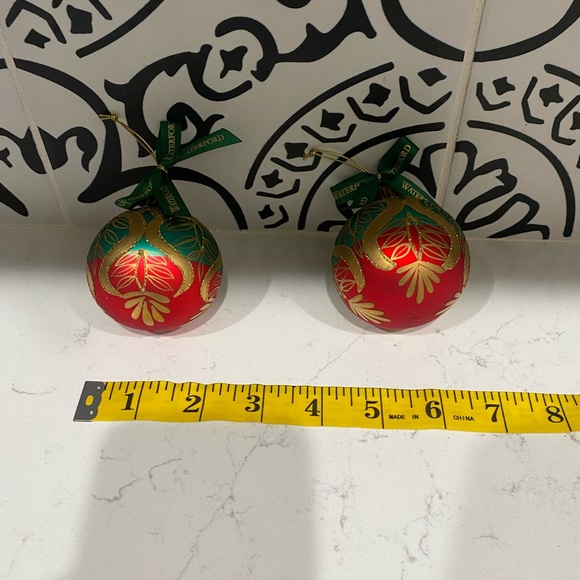 Waterford Holiday Heirlooms Peacock Grande 3-inch Ball Ornaments, Set of 2 - Picture 1 of 6